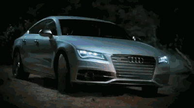 灯厂奥迪这个视频，奔驰和宝马被晃瞎眼