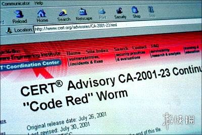 "红色代码"病毒是2001年7月15日发现的一种网络蠕虫病毒,感染运行