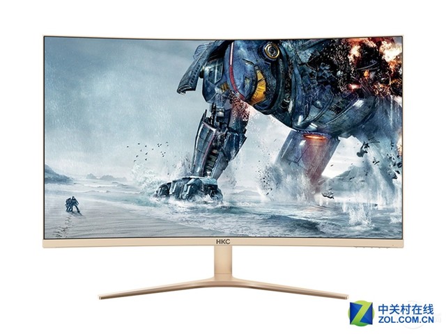 hkc g325q采用了一块va面板,拥有178度的宽广视角和1800r的曲率,加上