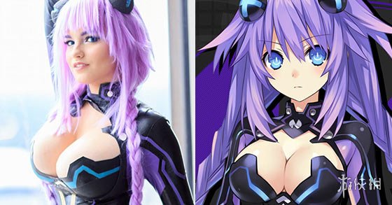 外国大胸妹cos《超次元海王星》 太性感要把持不住