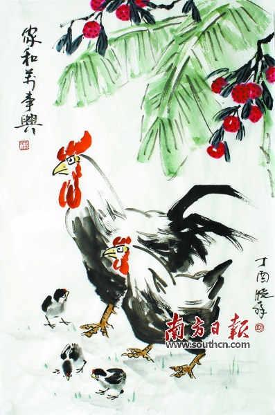 《家和万事兴》 赵晓苏 绘●陈亮儿子,六一是你的节日,虽然你才12岁