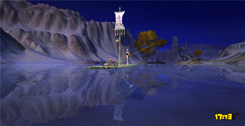 剑网3门派地图风景 明教大漠戈壁月光