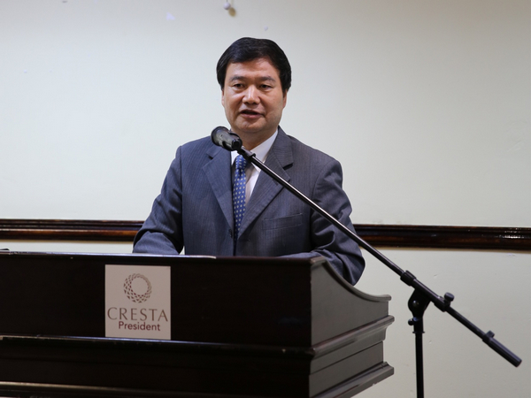 驻博茨瓦纳大使赵彦博出席博为第14批援博医疗队举行的送别晚宴