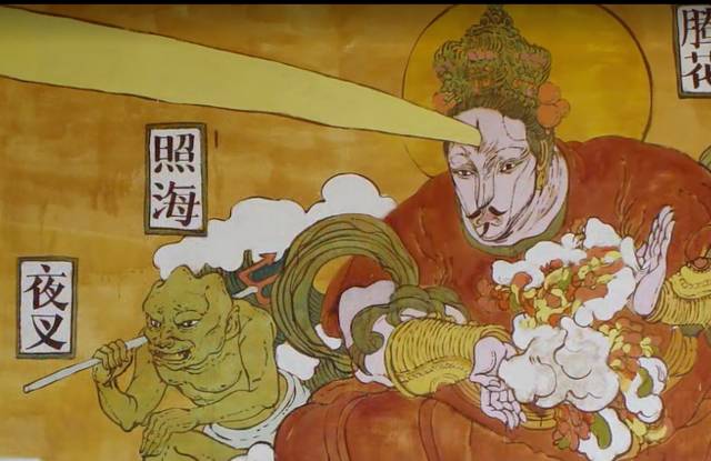 这个脑子里住满神仙鬼怪的80后姑娘,画了一面壁画,惊艳了全世界!|神仙|壁画|三宝_新浪新闻