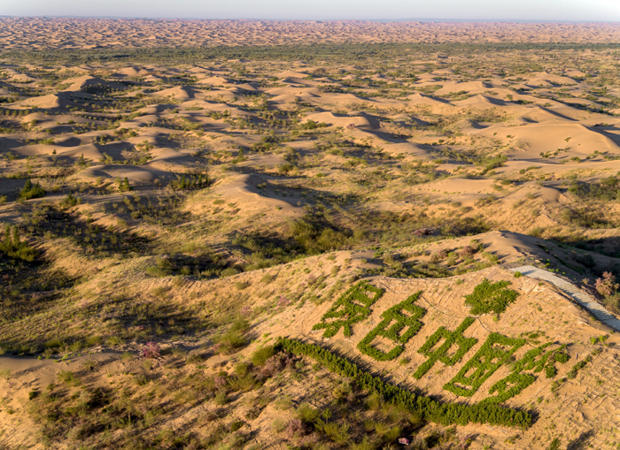 "人逼沙退"的绿色中国梦|人工|库布其沙漠|沙丘链_新浪新闻