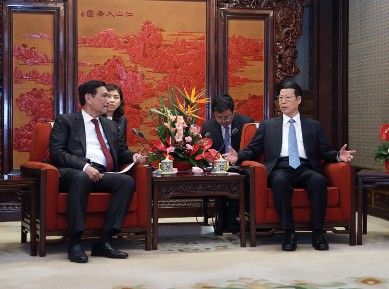 张高丽会见印尼总统特使、海洋统筹部长卢胡特|卢胡特|张高丽|特使_新浪新闻