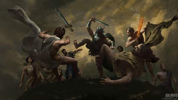 《神奇女侠》艺术概念图曝光 油画版诸神之战恢弘壮阔