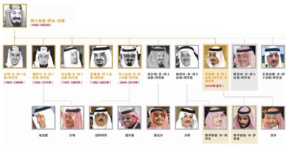 沙特王室谱系图片