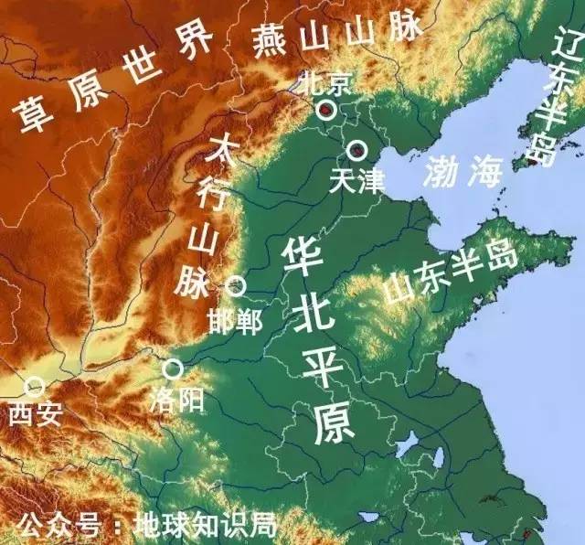 天津东临渤海,北依燕山,平坦的地形和九河下梢的发达水系提供了广阔的