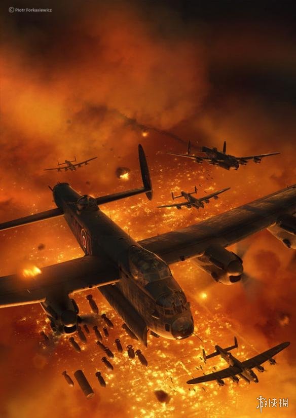 波兰原画师空战场景艺术图赏恢弘战役场面震撼