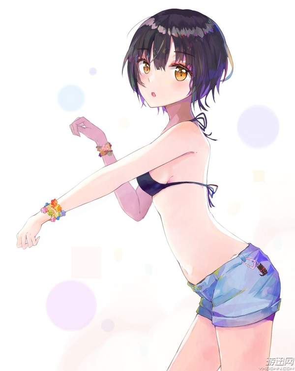 绝对领域股下三角超短裤美少女夏日福利诱惑图