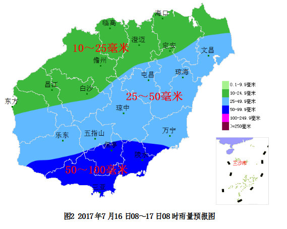 "塔拉斯"即将从海南岛南部近海擦过