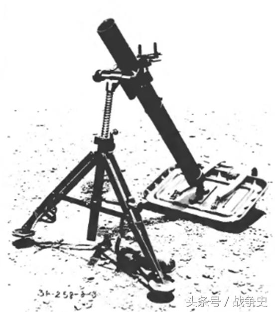(二十年式迫击炮) 二十年式迫击炮由炮身,炮架,座板三部分组成,最大