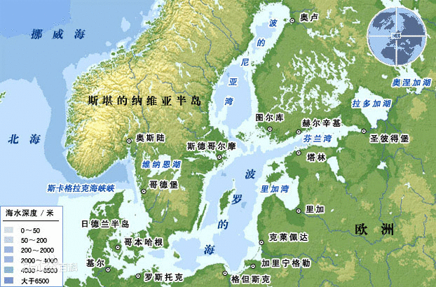 波罗的海国家地图图片