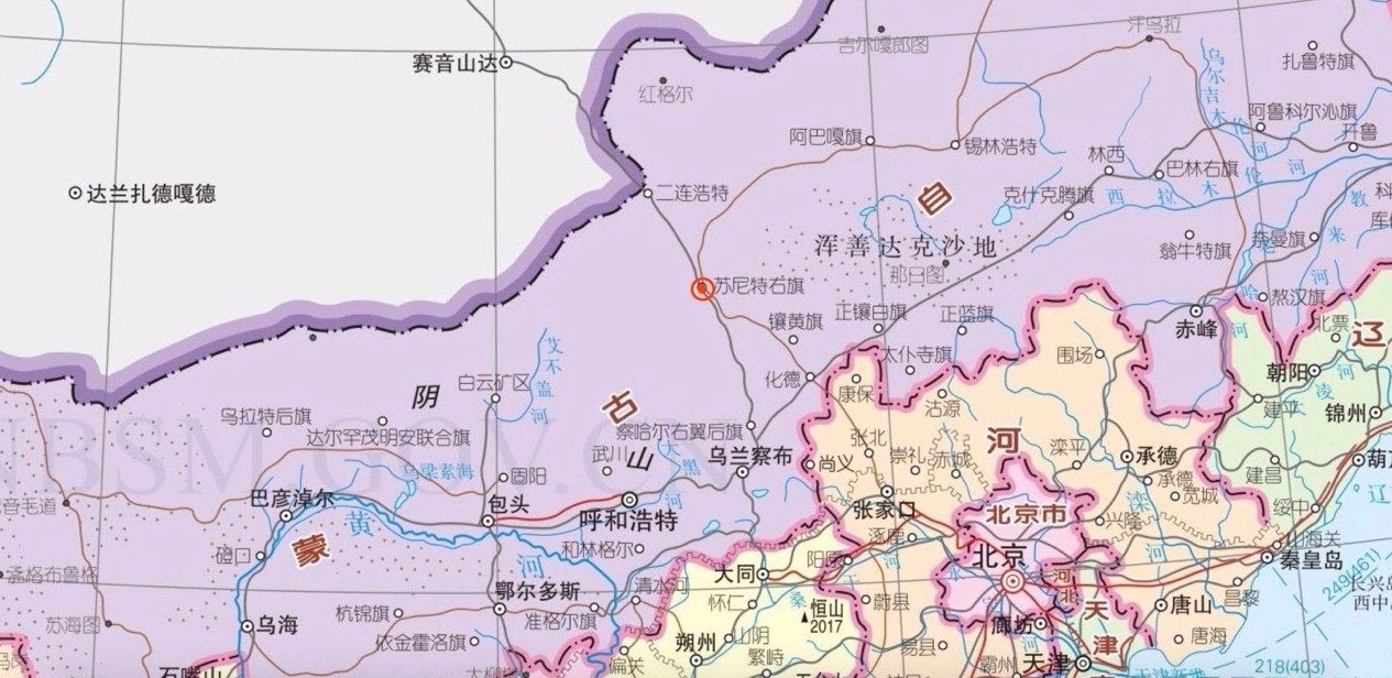 朱日和位于内蒙古自治区乌兰察布市四子王旗和锡林郭勒盟苏尼特右旗