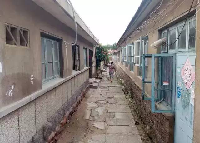 山东头社区中狭窄的巷子,每家每户的南窗紧挨着另一户的北窗.
