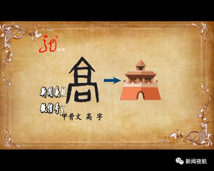 【学汉字】一座楼阁,上面是尖顶,中间是城楼,下面还有个门口,这是什么