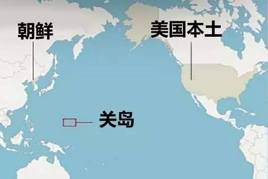 关岛地理位置示意图