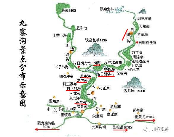 (地图来源于网络)6000米高空俯瞰九寨网友心声九寨沟,我们等你回来"我