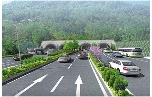 与规划的渝泸高速复线相连,经陶家镇,中梁山,跳磴,小南海等片区,东止