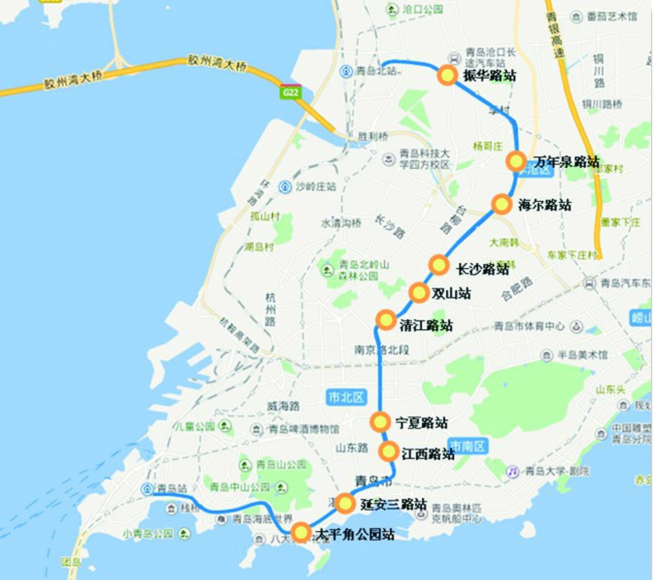 青岛人,地铁3号线将增13处公交港湾站,详细位置戳这里