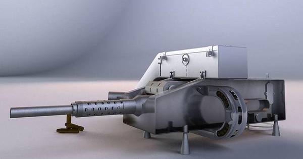 礼炮3号空间站装备的r-23航炮的重制的3d模型唯一一个实际安装r-23