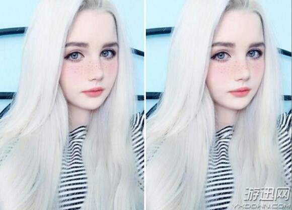 18岁俄意混血美女走红天生银发逆天颜值宛若冰雪精灵