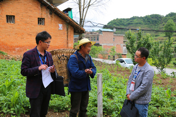 正在查阅财务票据纳雍县龙场镇群众围观,阅读巡察公告毕节市