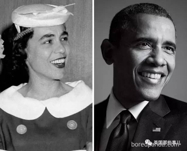 我奶奶,一个白皮肤的犹太人,在1962年拍的照片,是不是有点像奥巴马?