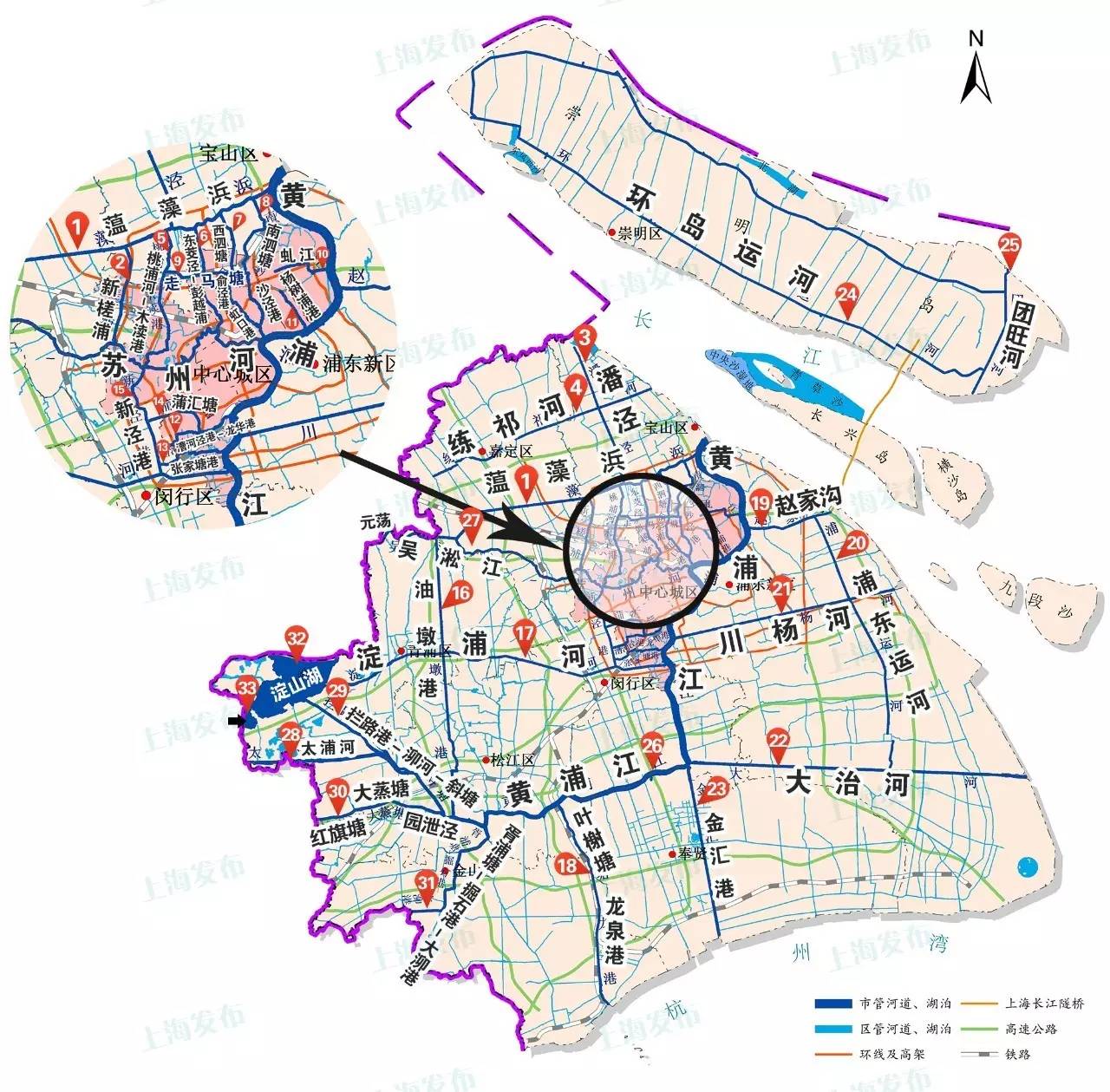 你知道上海有多少条河多少个湖?一起来数一数!|松江区|三角|黄浦江_新