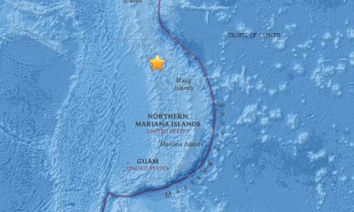 北马里亚纳群岛海域5.0级地震 震源深度309.5公里