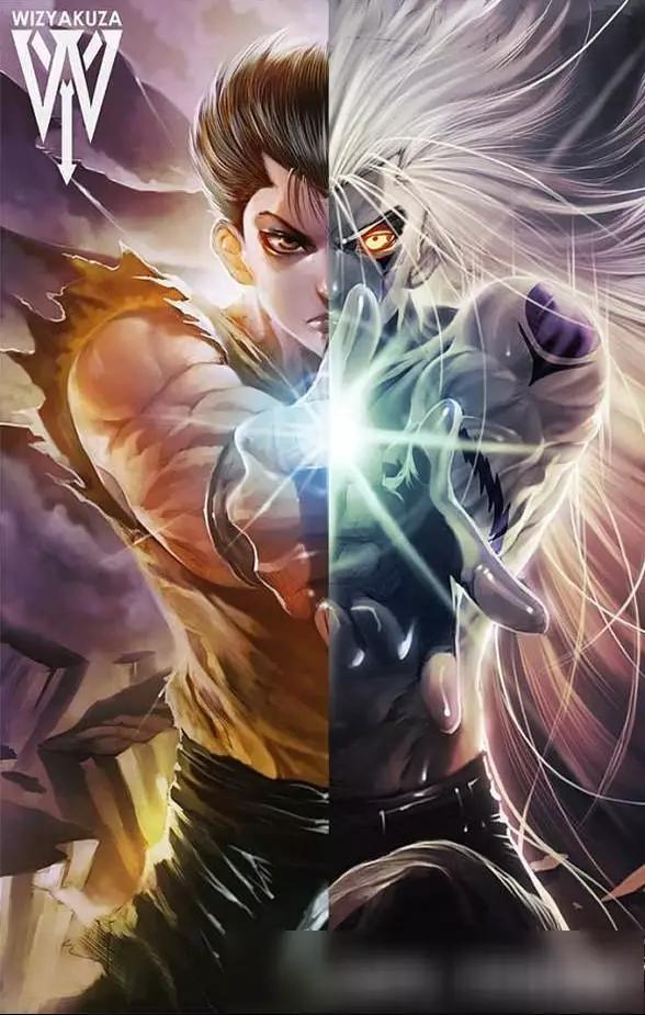 动漫人物正义与邪恶脸对比图鸣人不管正邪我都爱啊