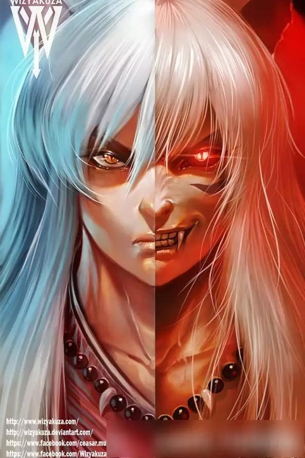 动漫人物正义与邪恶脸对比图鸣人不管正邪我都爱啊