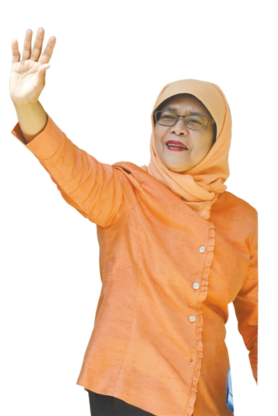 新华社发9月14日,新加坡新任总统哈莉玛·雅各布正式宣布就职.