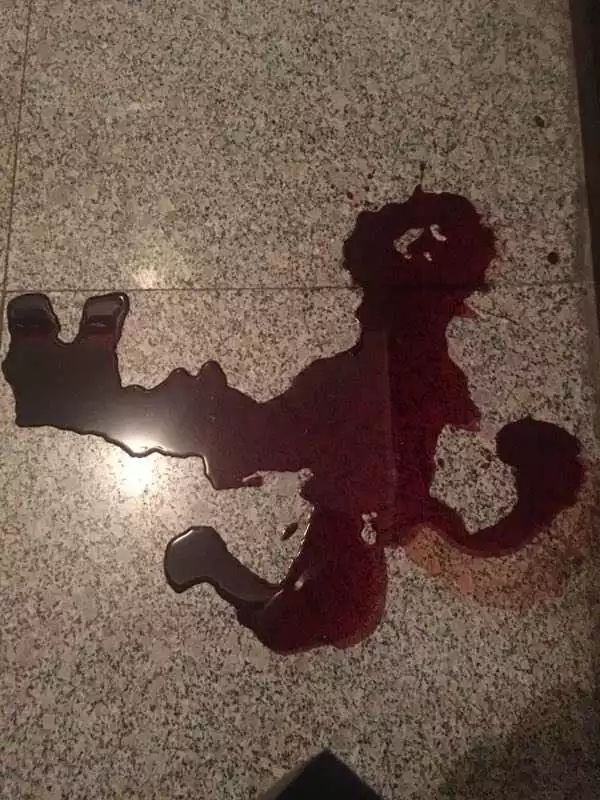 20170917瘆的慌半夜回家发现门口被泼血门上贴着辱骂字条今日宜休息