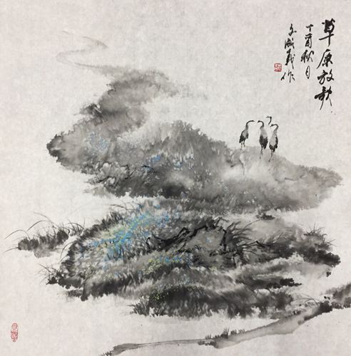 王戈英画家罗礼明画家龙碧珍画家符新明画家曾诚现场创作合影留念首先