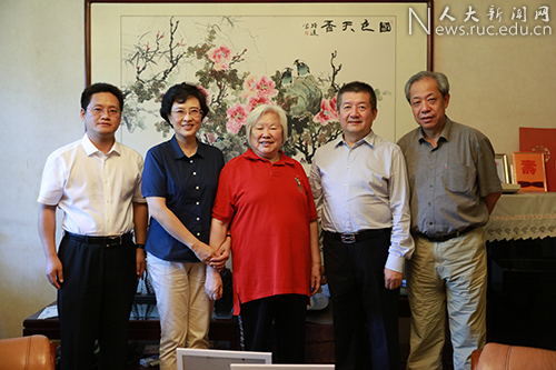 学校领导拜访看望校友郝建秀张怀西肖扬胡松华