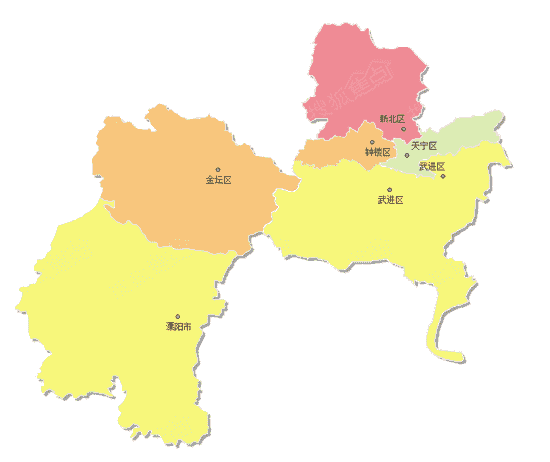 图8:常州市行政区划图7:最近一次(2015年)无锡调整前后的行政区划为此