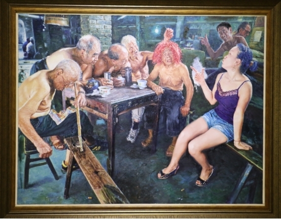 《交通茶馆》/陈安健/油画