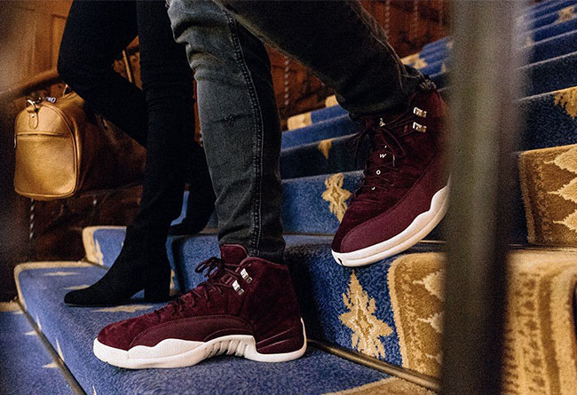 酒红 air jordan 12 "bordeaux" 官方上脚展示