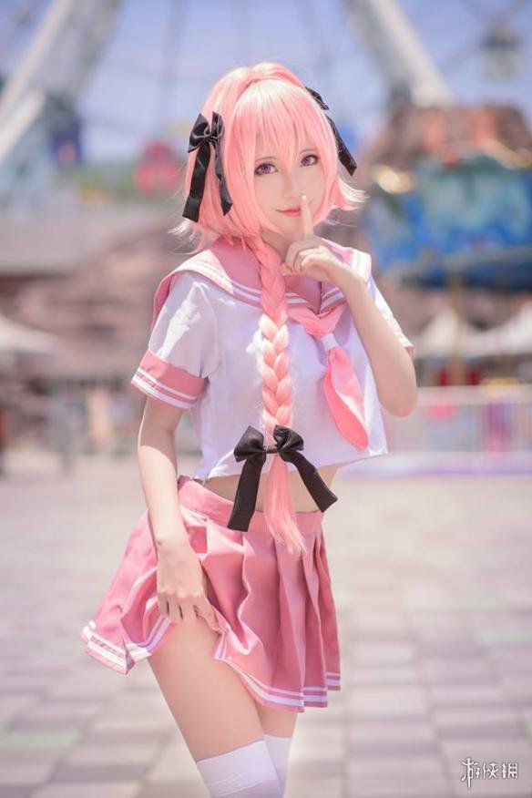 女装大佬cos《fate/go》阿斯托尔福 白丝可爱水手服