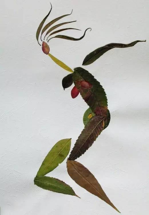 立体的人物树叶画需要的技巧也更高端当然画面色彩也更好看▼这是国外