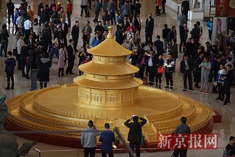 緬甸柚木貼金箔 天壇祈年殿模型入藏國家博物館