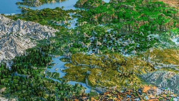 玩家自制《我的世界》地形图 5k分辨率马赛克美如画!_八卦趣闻_新浪游