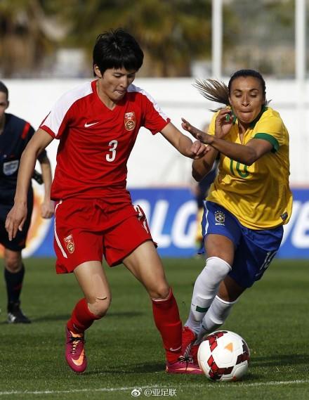 中国女足vs巴西女足首发:王霜PK马塔