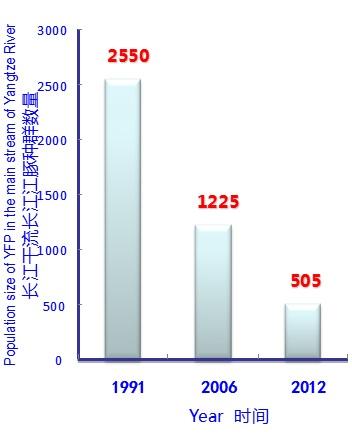 长江畔流长江江豚种群数目变更.