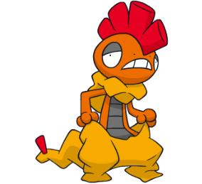 厉害了,很明显需要脱皮,都已经立起来了…它本身是从滑头小子进化而来