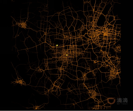 滴滴百城出行轨迹图出炉 比一比城市半径谁最大