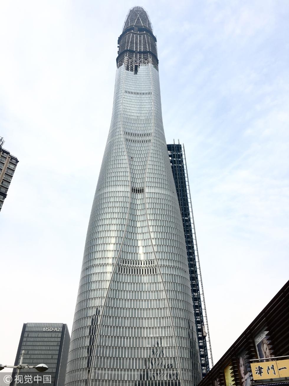 北方在建第一高楼"加冕"530米:两天一层楼|天一|第一高楼|天津_新浪