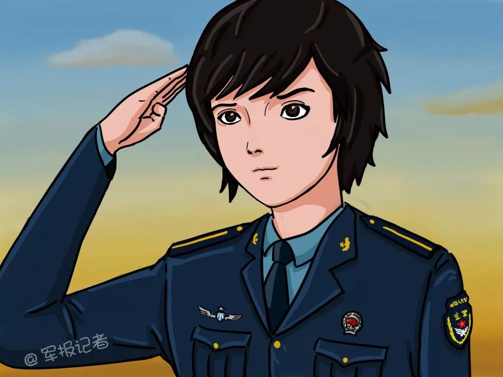 中国空军飞行员卡通图片